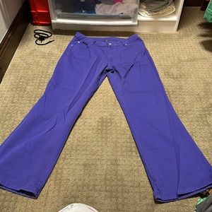PURPLE WIDE LEG JEANS
